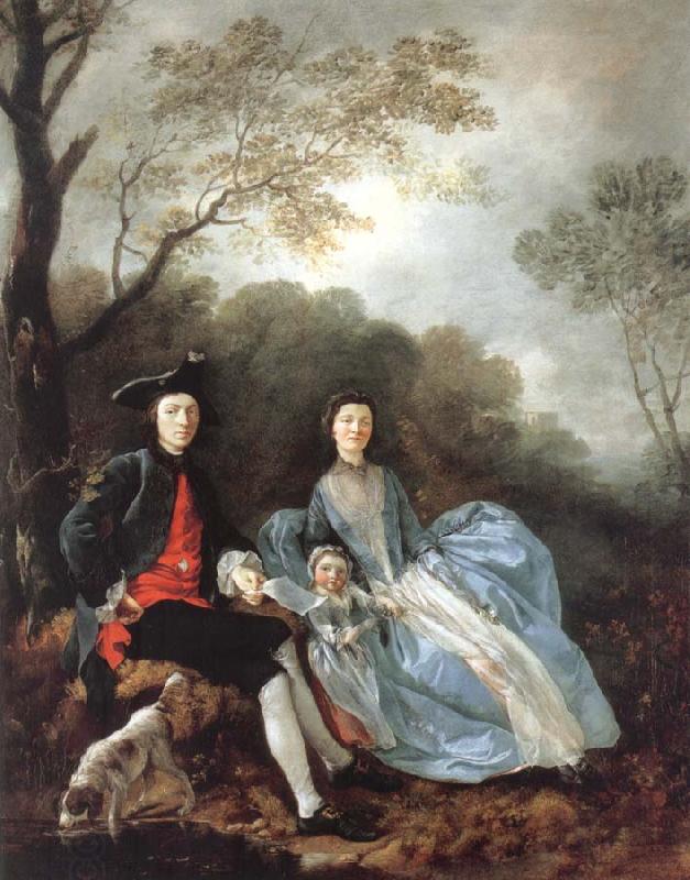 Thomas Gainsborough Self-portrait with and Daughter oil painting picture